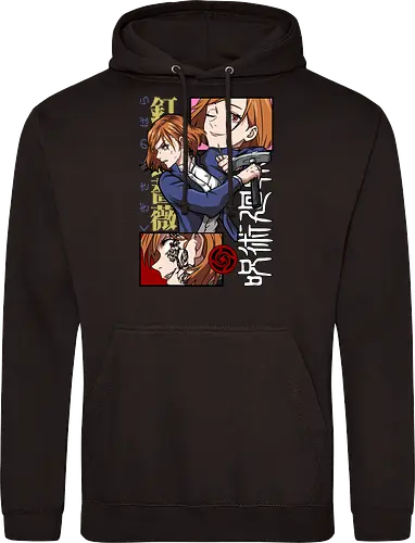 Nobara Kugisaki Hammer Down Attitude - nobara kugisaki, Jujutsu, fierce female, cursed nail, urban anime, otaku gift, anime lover, orange hair - Standard Hoodie