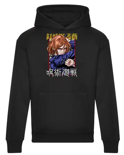 Nobara Kugisaki Full Force Jujutsu - nobara kugisaki, Jujutsu, full body art, jujutsu high, action female lead, anime birthday, weeb apparel, bold design - Heavyweight Hoodie