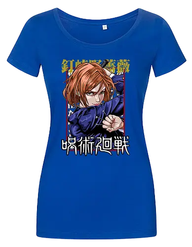 Nobara Kugisaki Full Force Jujutsu - nobara kugisaki, Jujutsu, full body art, jujutsu high, action female lead, anime birthday, weeb apparel, bold design - Damen T-Shirt