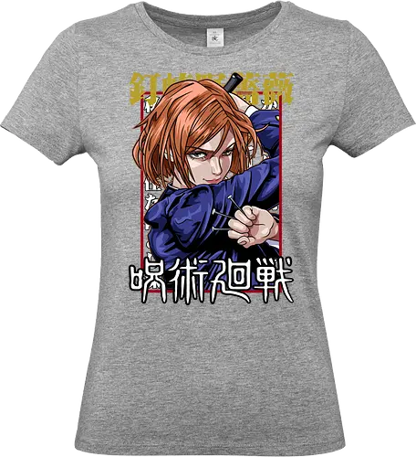 Nobara Kugisaki Full Force Jujutsu - nobara kugisaki, Jujutsu, full body art, jujutsu high, action female lead, anime birthday, weeb apparel, bold design - Standard T-Shirt (Frauen)