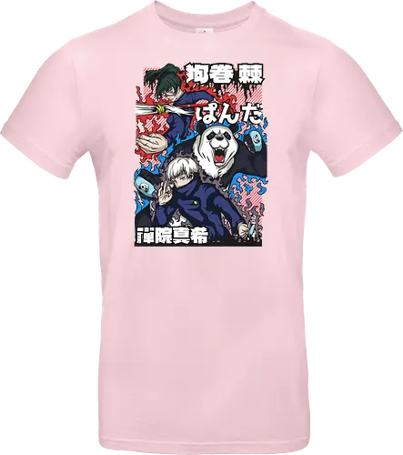 Panda Maki Toge Inumaki Trio Vibes - panda jjk, toge inumaki, maki zenin, Jujutsu, team trio, cursed squad, anime group tee, otaku fan - Standard T-Shirt