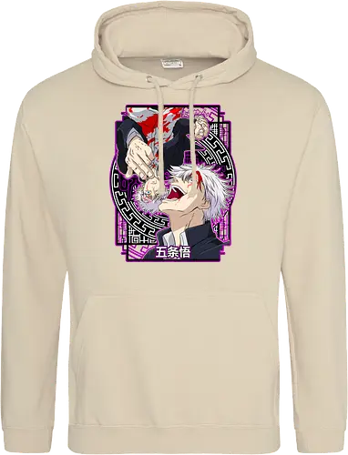 Gojo Satoru Five Seals Infinite Power - gojo satoru, Jujutsu, five seals, purple aesthetic, six eyes unleashed, anime fan art, weeb birthday, strongest sorcerer - Standard Hoodie
