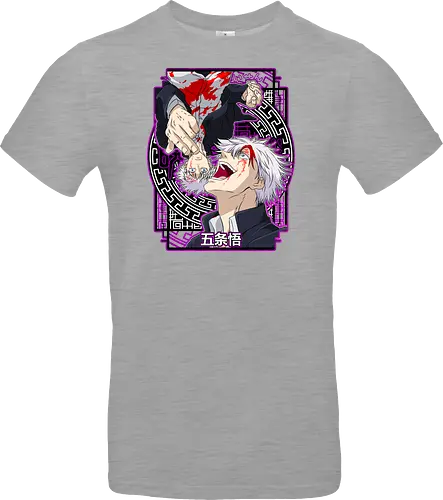 Gojo Satoru Five Seals Infinite Power - gojo satoru, Jujutsu, five seals, purple aesthetic, six eyes unleashed, anime fan art, weeb birthday, strongest sorcerer - Standard T-Shirt