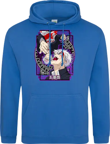 Gojo Satoru Five Seals Infinite Power - gojo satoru, Jujutsu, five seals, purple aesthetic, six eyes unleashed, anime fan art, weeb birthday, strongest sorcerer - Standard Hoodie