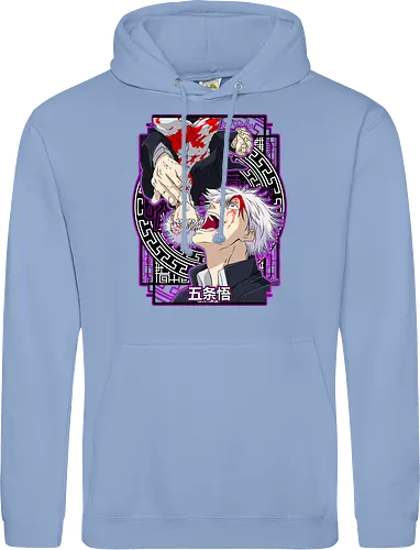 Gojo Satoru Five Seals Infinite Power - gojo satoru, Jujutsu, five seals, purple aesthetic, six eyes unleashed, anime fan art, weeb birthday, strongest sorcerer - Standard Hoodie