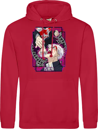 Gojo Satoru Five Seals Infinite Power - gojo satoru, Jujutsu, five seals, purple aesthetic, six eyes unleashed, anime fan art, weeb birthday, strongest sorcerer - Standard Hoodie
