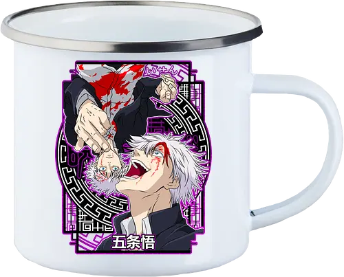 Gojo Satoru Five Seals Infinite Power - gojo satoru, Jujutsu, five seals, purple aesthetic, six eyes unleashed, anime fan art, weeb birthday, strongest sorcerer - Emailletasse