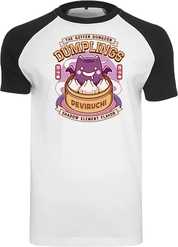 Geffen Dungeon Dumplings - ragnarok online, slime, mmorpg, jrpg, poring, angeling, deviling, deviruchi, ragnarok mobile, geffen dungeon, gaming, video game, gamer, ragnarok eternal love, ragnarok origin - Raglan T-Shirt