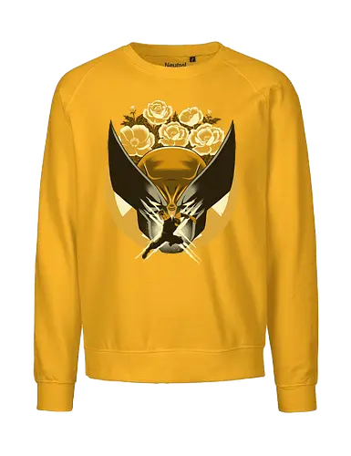 Mutant and Anemone - Wollvering, Superhero, Flowers - Fairtrade Sweatshirt
