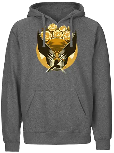 Mutant and Anemone - Wollvering, Superhero, Flowers - Fairtrade Hoodie