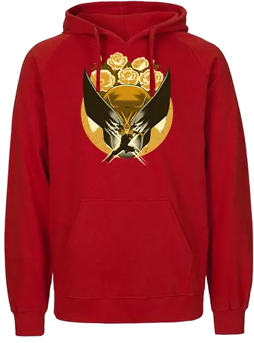 Mutant and Anemone - Wollvering, Superhero, Flowers - Fairtrade Hoodie