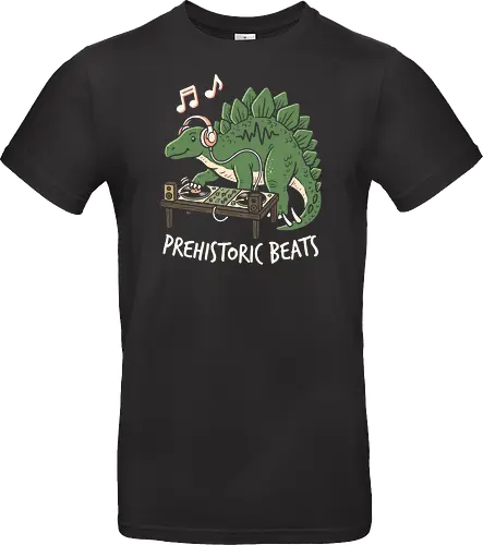 Prehistoric Beats: The DJ Stegosaurus - DJ dinosaur shirt, Stegosaurus graphic tee, prehistoric beats apparel, funny music streetwear, vinyl record clothing, retro dino merch, lo-fi aesthetic fashion, music producer gift, quirky animal design, jurassic DJ tee - Standard T-Shirt