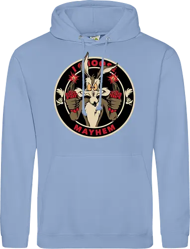 I choose mayhem  - acme, coyote, mayhem, cartoon, 90s, 80s, kids, comedy, retro cartoon, dumbwaystodie, tnt, bomb, dynamite - Standard Hoodie