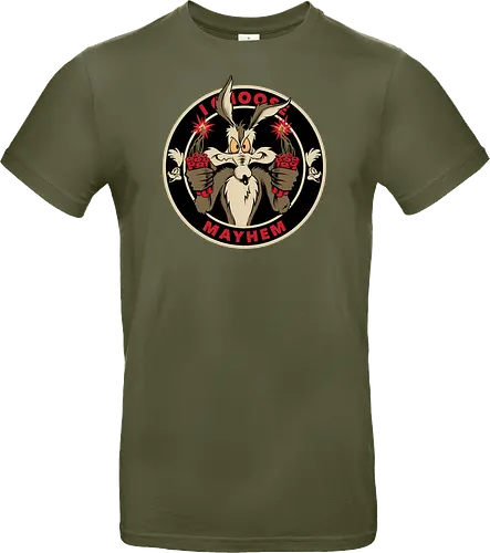 I choose mayhem  - acme, coyote, mayhem, cartoon, 90s, 80s, kids, comedy, retro cartoon, dumbwaystodie, tnt, bomb, dynamite - Standard T-Shirt