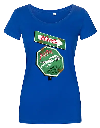 the runner sign acme - acme, coyote, mayhem, cartoon, 90s, 80s, kids, comedy, retro cartoon, dumbwaystodie, tnt, bomb, dynamite - Damen T-Shirt