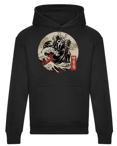 the faceless assassin - ghostface, scarymovie, horror, halloween, horror movies, slasher, halloween town, hocus pocus, elmstreet, nightmare, waveoffkanagawa, japanese, shinobi, samurai - Heavyweight Hoodie
