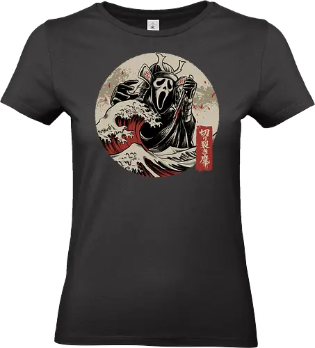 the faceless assassin - ghostface, scarymovie, horror, halloween, horror movies, slasher, halloween town, hocus pocus, elmstreet, nightmare, waveoffkanagawa, japanese, shinobi, samurai - Standard T-Shirt (Frauen)