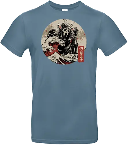 the faceless assassin - ghostface, scarymovie, horror, halloween, horror movies, slasher, halloween town, hocus pocus, elmstreet, nightmare, waveoffkanagawa, japanese, shinobi, samurai - Standard T-Shirt