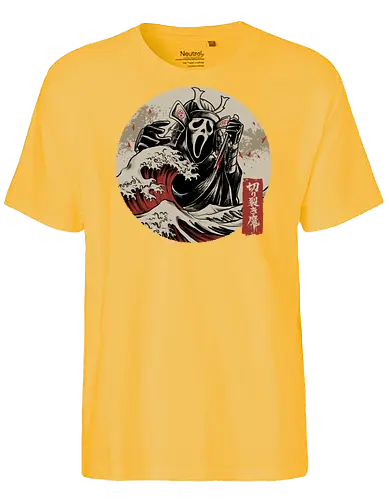 the faceless assassin - ghostface, scarymovie, horror, halloween, horror movies, slasher, halloween town, hocus pocus, elmstreet, nightmare, waveoffkanagawa, japanese, shinobi, samurai - Fairtrade T-Shirt