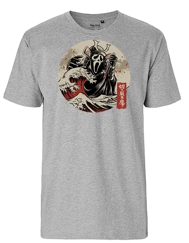 the faceless assassin - ghostface, scarymovie, horror, halloween, horror movies, slasher, halloween town, hocus pocus, elmstreet, nightmare, waveoffkanagawa, japanese, shinobi, samurai - Fairtrade T-Shirt