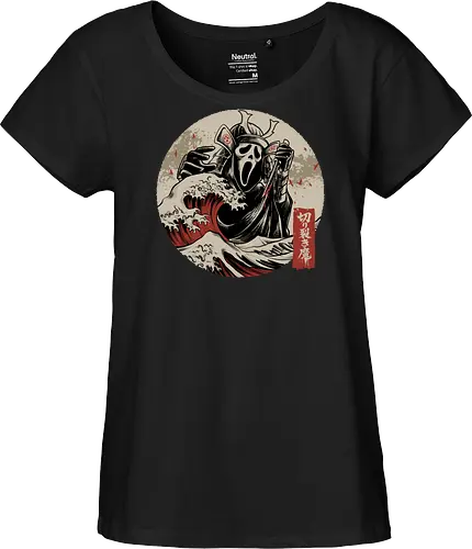 the faceless assassin - ghostface, scarymovie, horror, halloween, horror movies, slasher, halloween town, hocus pocus, elmstreet, nightmare, waveoffkanagawa, japanese, shinobi, samurai - Fairtrade Girl Shirt
