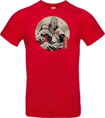 the nightmare samurai  - jasonvoorhees, freddy krueger, friday13th, horror movies, slasher, halloween town, hocus pocus, elmstreet, nightmare, waveoffkanagawa, japanese, shinobi, samurai, horror, halloween - Standard T-Shirt