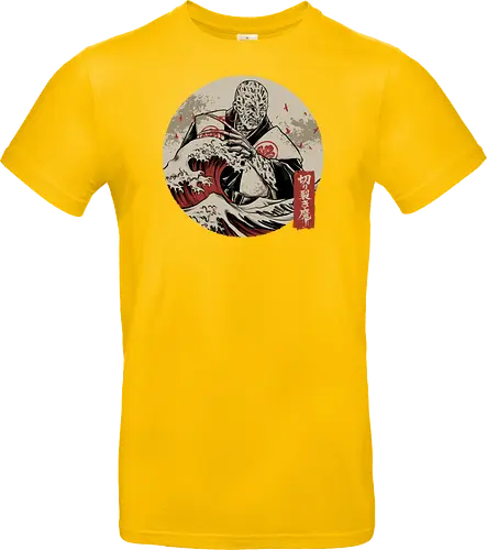 the nightmare samurai  - jasonvoorhees, freddy krueger, friday13th, horror movies, slasher, halloween town, hocus pocus, elmstreet, nightmare, waveoffkanagawa, japanese, shinobi, samurai, horror, halloween - Standard T-Shirt