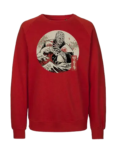 the nightmare samurai  - jasonvoorhees, freddy krueger, friday13th, horror movies, slasher, halloween town, hocus pocus, elmstreet, nightmare, waveoffkanagawa, japanese, shinobi, samurai, horror, halloween - Fairtrade Sweatshirt