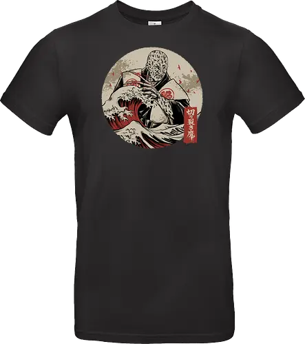 the nightmare samurai  - jasonvoorhees, freddy krueger, friday13th, horror movies, slasher, halloween town, hocus pocus, elmstreet, nightmare, waveoffkanagawa, japanese, shinobi, samurai, horror, halloween - Standard T-Shirt