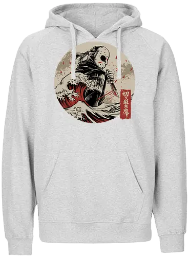 the undying shinobi  - horror, halloween, jasonvoorhees, freddy krueger, friday13th, horror movies, slasher, halloween town, hocus pocus, elmstreet, nightmare, waveoffkanagawa, japanese, shinobi, samurai - Fairtrade Hoodie