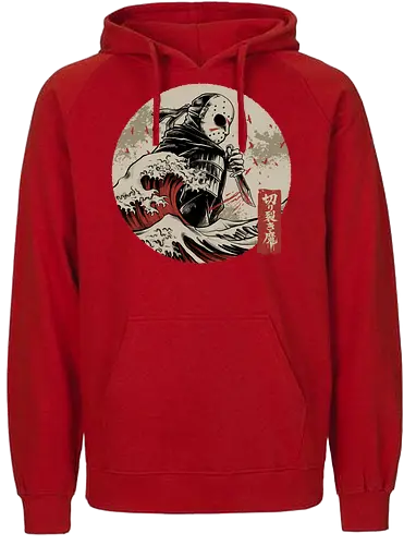 the undying shinobi  - horror, halloween, jasonvoorhees, freddy krueger, friday13th, horror movies, slasher, halloween town, hocus pocus, elmstreet, nightmare, waveoffkanagawa, japanese, shinobi, samurai - Fairtrade Hoodie
