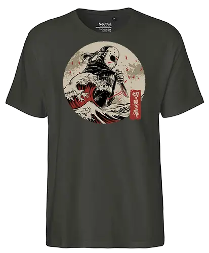 the undying shinobi  - horror, halloween, jasonvoorhees, freddy krueger, friday13th, horror movies, slasher, halloween town, hocus pocus, elmstreet, nightmare, waveoffkanagawa, japanese, shinobi, samurai - Fairtrade T-Shirt