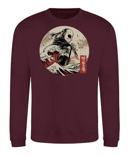 the undying shinobi  - horror, halloween, jasonvoorhees, freddy krueger, friday13th, horror movies, slasher, halloween town, hocus pocus, elmstreet, nightmare, waveoffkanagawa, japanese, shinobi, samurai - Sweatshirt