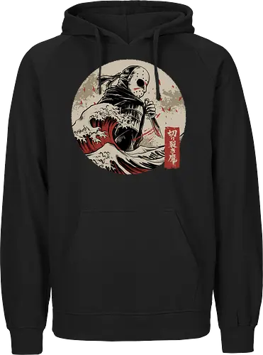 the undying shinobi  - horror, halloween, jasonvoorhees, freddy krueger, friday13th, horror movies, slasher, halloween town, hocus pocus, elmstreet, nightmare, waveoffkanagawa, japanese, shinobi, samurai - Fairtrade Hoodie