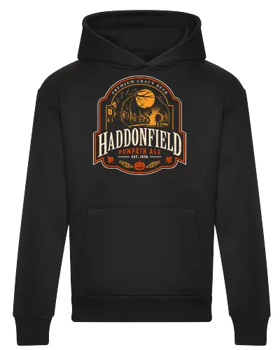 Haddonfield Pumpkin Ale  - nostalgia, pumpkin, retro, slasher, halloween, 1978, 70s, 80s, beer, haddonfield, horror, michael myers, movies, spooky, vintage - Heavyweight Hoodie