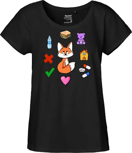 Kommunikationsfuchs - Fuchs, Autismus, Neurodivergenz, Kommunikation - Fairtrade Girl Shirt