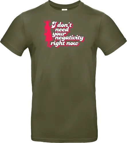 I dont need your negativity right now - horror comedy, typography, quotes, Patricia, Patricias, cocktail party, party, New England, negativity, positive vibes, assistant to mayor - Standard T-Shirt