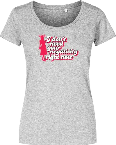 I dont need your negativity right now - horror comedy, typography, quotes, Patricia, Patricias, cocktail party, party, New England, negativity, positive vibes, assistant to mayor - Damen T-Shirt