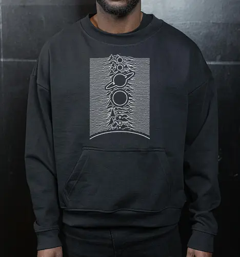 Unknown Solar System - the planets, galaxy, galaxies, Saturn, Solar system, minimal, minimalism, planets, earth, mars, Jupiter - Cropped Sweatshirt
