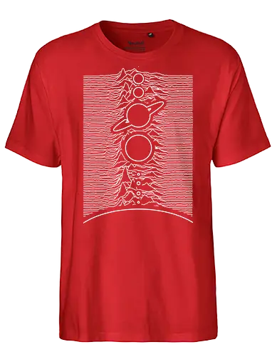 Unknown Solar System - the planets, galaxy, galaxies, Saturn, Solar system, minimal, minimalism, planets, earth, mars, Jupiter - Fairtrade T-Shirt