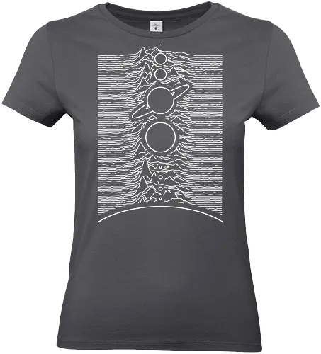 Unknown Solar System - the planets, galaxy, galaxies, Saturn, Solar system, minimal, minimalism, planets, earth, mars, Jupiter - Standard T-Shirt (Frauen)