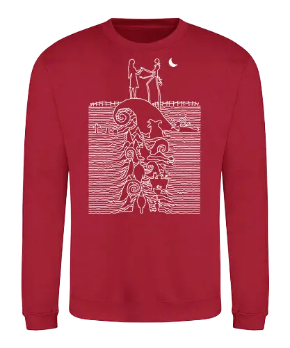 Nightmare Division - Nightmare, jack, sally, album cover, mash up, music cover parody, halloween, mayor, shock lock barrel, sandy claws - Sweatshirt