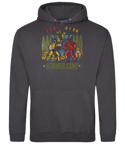 Antihero vs Superhero - her, superhero, scifi, summer camp, funny - Standard Hoodie