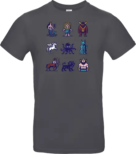 Greek mythological creatures - mermaid, cyclop, centaur, minotaur, sphynx, kraken, vintage - Standard T-Shirt