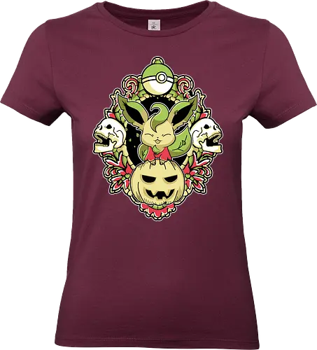 Serpent Saint Of The Fall Altar - leaf guardian, snake aesthetic, gothic botanical, nature spirit halloween, anime nature lover, spooky green vibes, serpent chibi, otaku fall gift, pocket - Standard T-Shirt (Frauen)