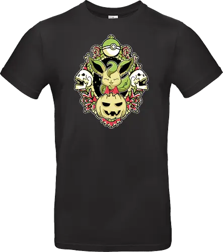 Serpent Saint Of The Fall Altar - leaf guardian, snake aesthetic, gothic botanical, nature spirit halloween, anime nature lover, spooky green vibes, serpent chibi, otaku fall gift, pocket - Standard T-Shirt