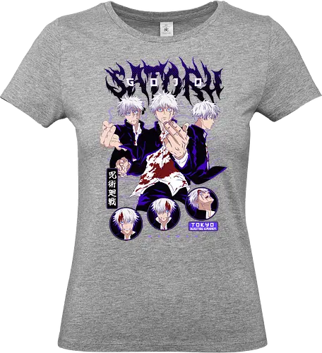 Gojo Squad Jujutsu Collage - Jujutsu, Gojo collage, sorcerer squad, anime fan gift, otaku culture, red and white, manga panel style, jjk characters - Standard T-Shirt (Frauen)