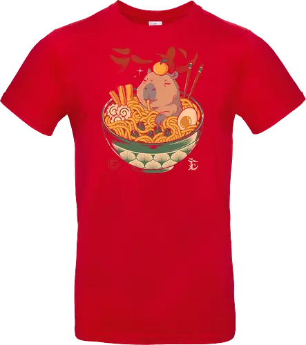 Capyramen - ramen, japanese, japan, noodles, food, anime, kawaii, cute, humor, zen, oriental, chopsticks, noodle, animal, mammal, otaku, culture, cartoon, illustration, capybara - Standard T-Shirt