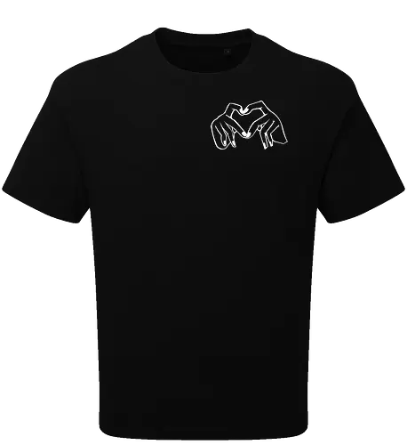 DaDania - Oversize T-Shirt Heart (Black) - Oversize T-Shirt