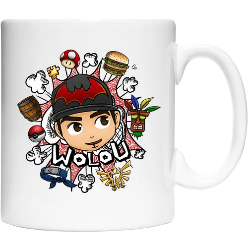 Wolou - Logo - youtube, youtuber, merchandise - Keramiktasse